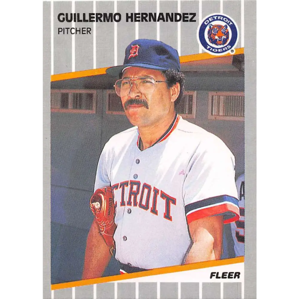 1989 Fleer #135 Guillermo Hernandez EX Excellent Detroit Tigers Baseball Card  Image 1