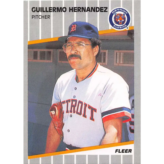 1989 Fleer #135 Guillermo Hernandez EX Excellent Detroit Tigers Baseball Card  Image 1
