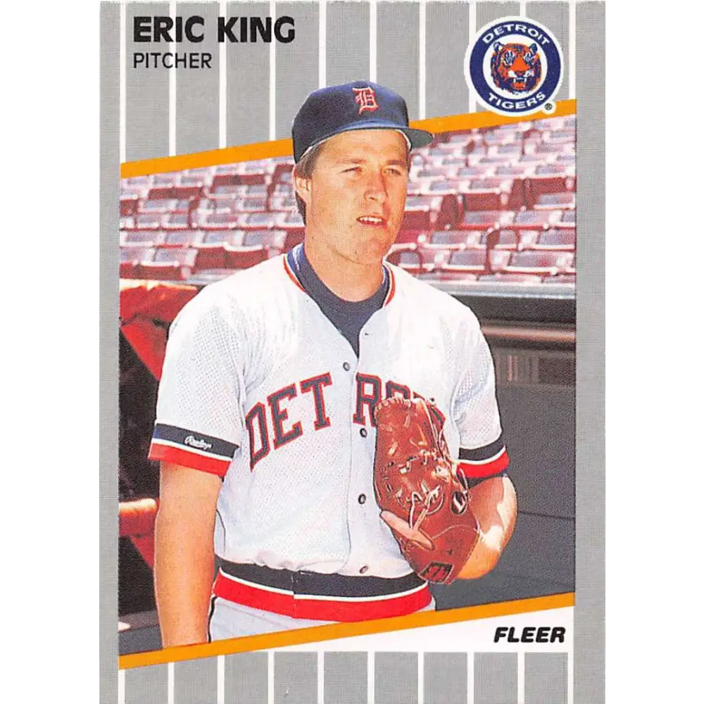 1989 Fleer #136 Eric King EX Excellent Detroit Tigers Baseball Card  Image 1