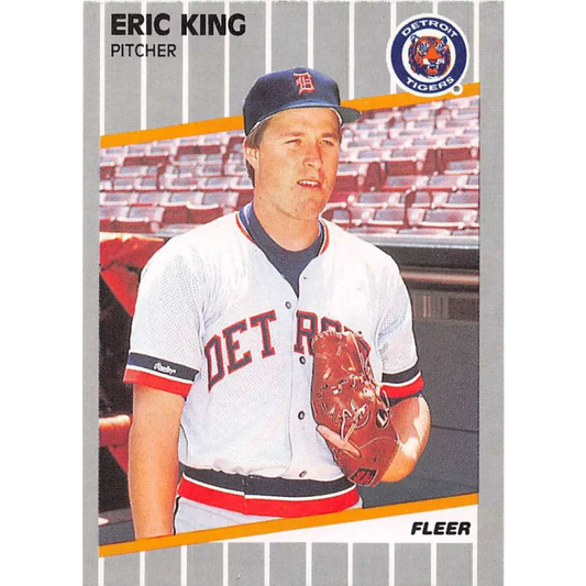 1989 Fleer #136 Eric King EX Excellent Detroit Tigers Baseball Card  Image 1