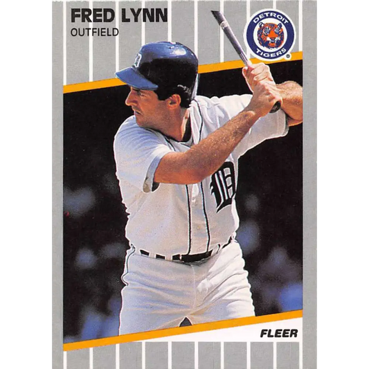 1989 Fleer #138 Fred Lynn EX Excellent Detroit Tigers Baseball Card  Image 1