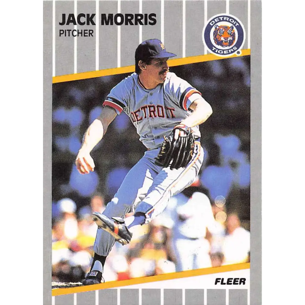 1989 Fleer #139 Jack Morris EX Excellent Detroit Tigers Baseball Card  Image 1