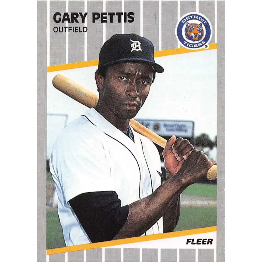 1989 Fleer #141 Gary Pettis EX Excellent Detroit Tigers Baseball Card  Image 1