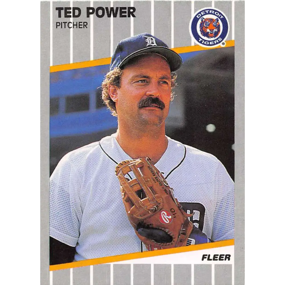1989 Fleer #142 Ted Power EX Excellent Detroit Tigers Baseball Card  Image 1