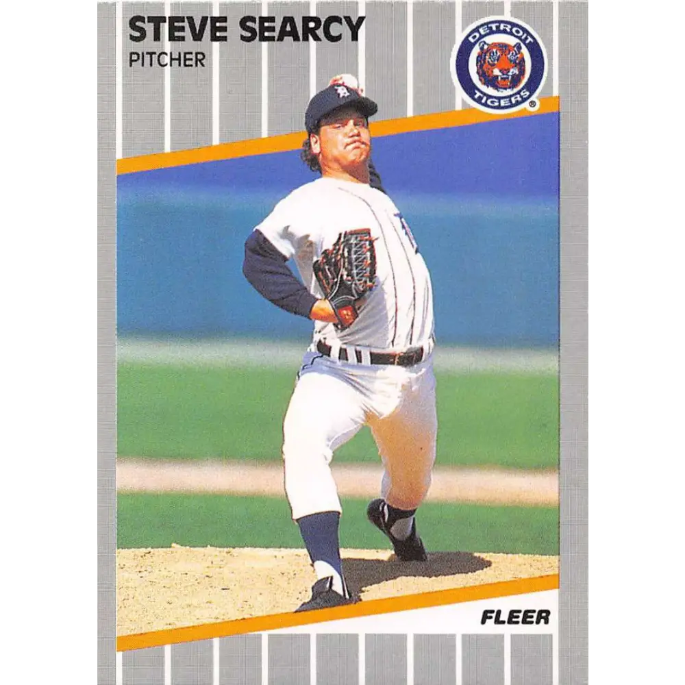 1989 Fleer #145 Steve Searcy EX Excellent Detroit Tigers Baseball Card  Image 1
