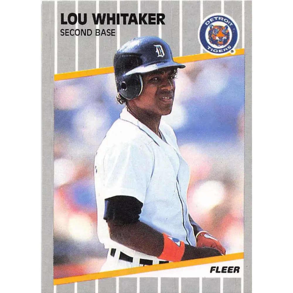 1989 Fleer #151 Lou Whitaker EX Excellent Detroit Tigers Baseball Card  Image 1