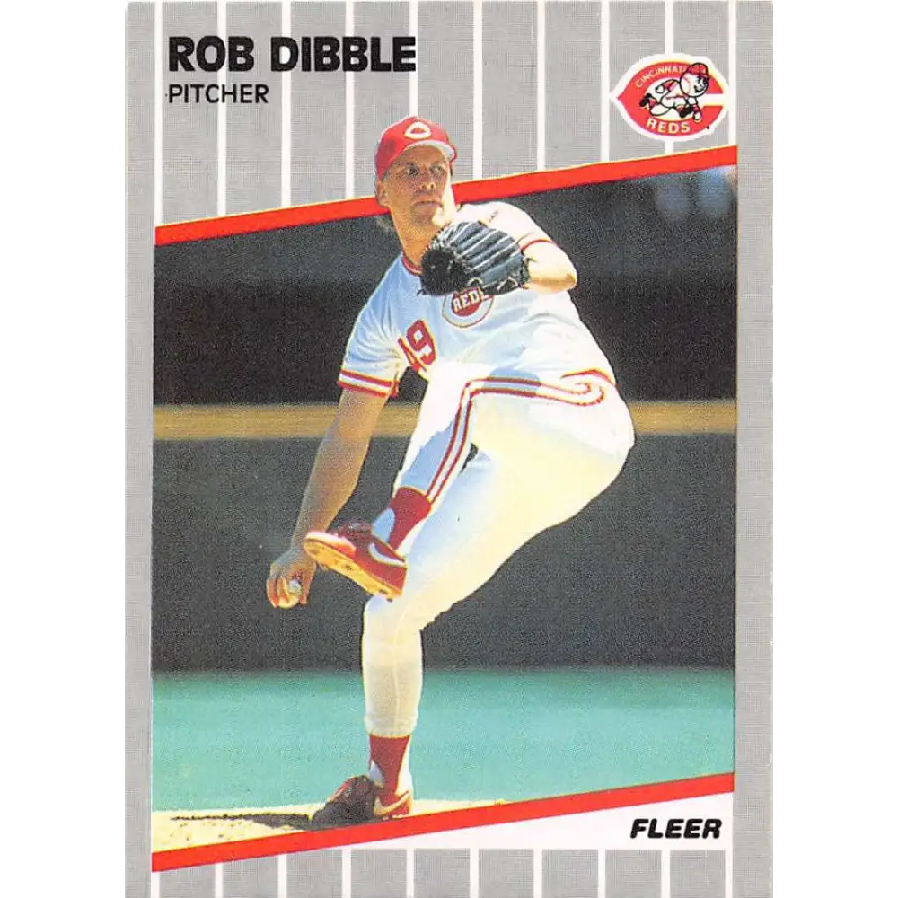 1989 Fleer #160 Rob Dibble EX Excellent RC Rookie Cincinnati Reds Baseball Card  Image 1