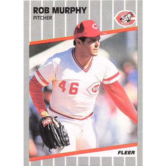 1989 Fleer #165 Rob Murphy EX Excellent Baseball Card  Image 1