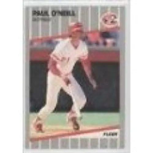 1989 Fleer #166 Paul O'Neill EX Excellent Cincinnati Reds Baseball Card  Image 1