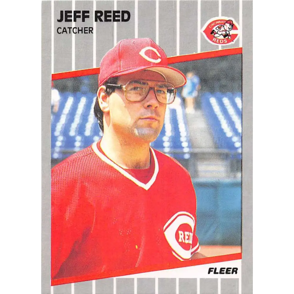 1989 Fleer #167 Jeff Reed EX Excellent Cincinnati Reds Baseball Card  Image 1
