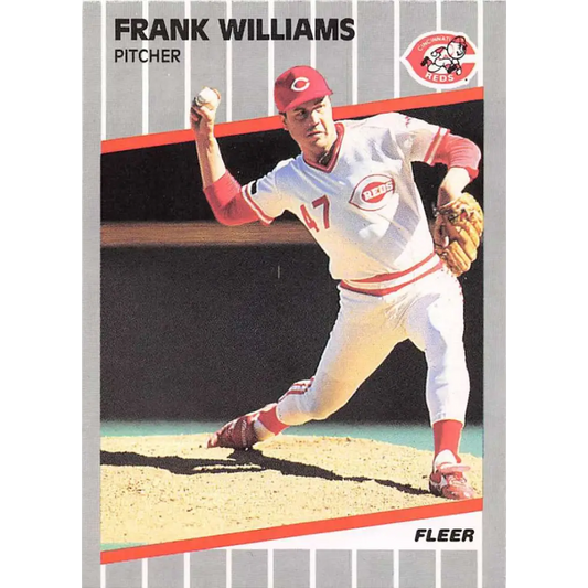 1989 Fleer #174 Frank Williams EX Excellent Cincinnati Reds Baseball Card  Image 1