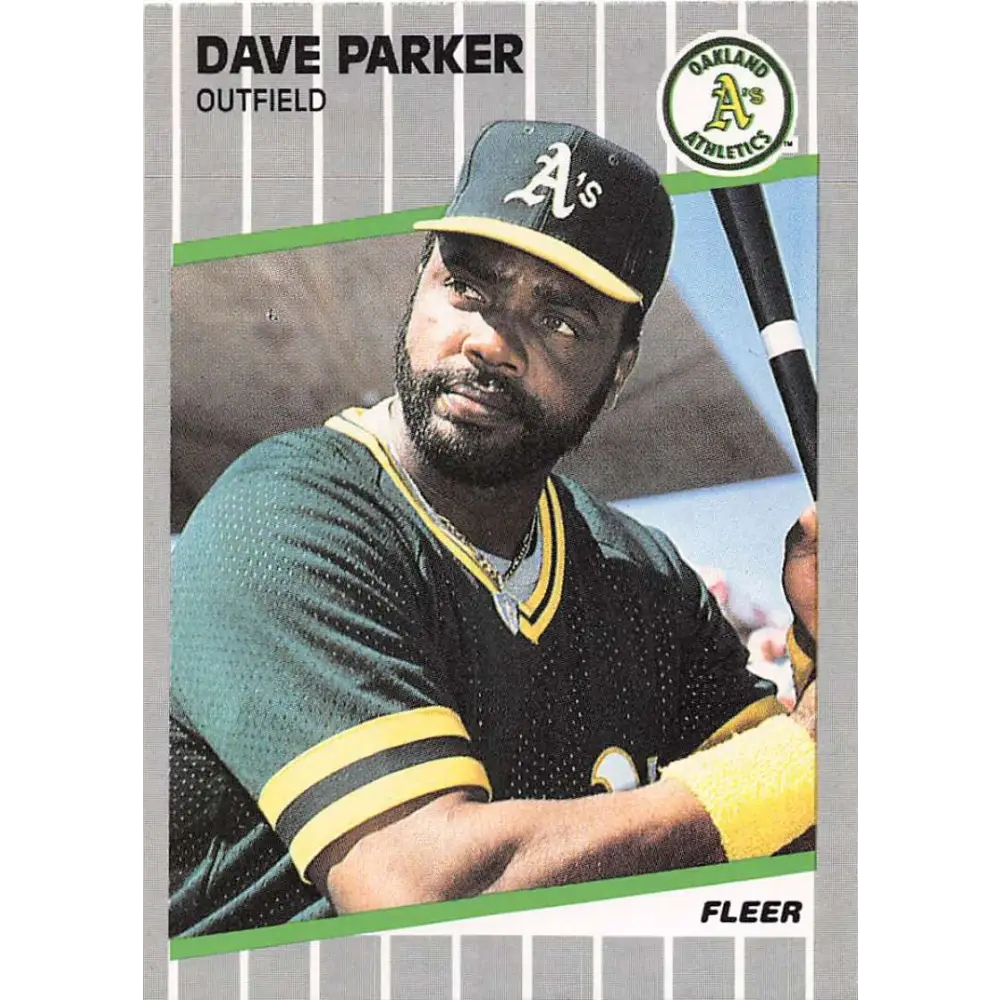 1989 Fleer #19 Dave Parker EX Excellent Oakland Athletics Baseball Card  Image 1