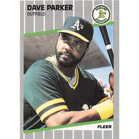 1989 Fleer #19 Dave Parker EX Excellent Oakland Athletics Baseball Card  Image 1