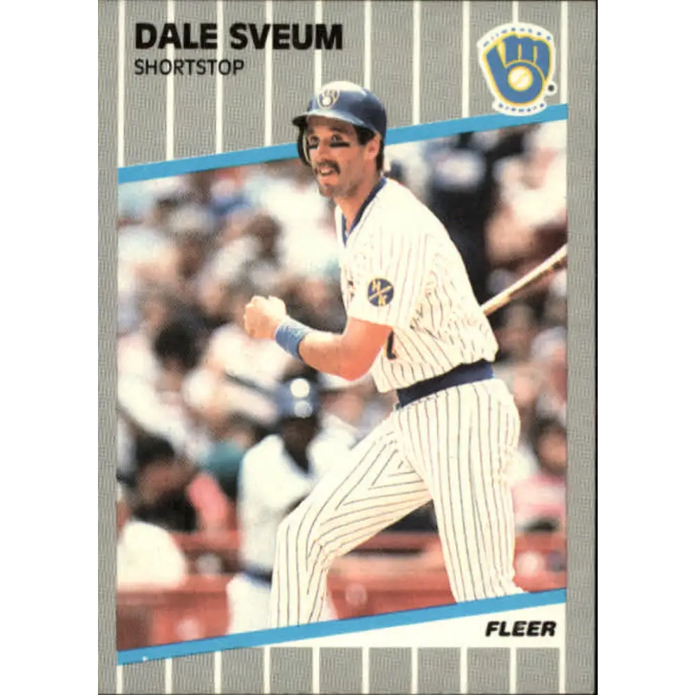 1989 Fleer #198 Dale Sveum EX Excellent Milwaukee Brewers Baseball Card  Image 1
