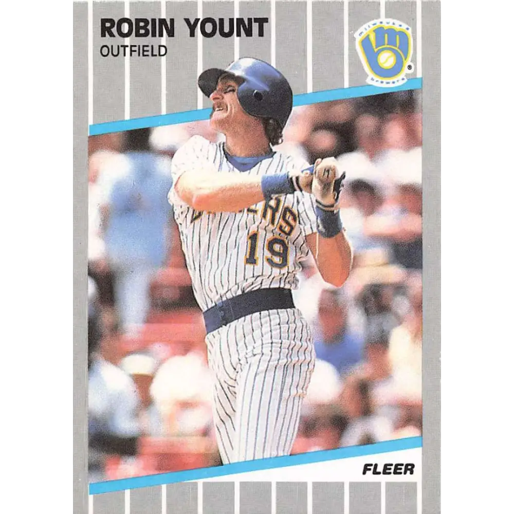 1989 Fleer #200 Robin Yount EX Excellent Milwaukee Brewers Baseball Card  Image 1