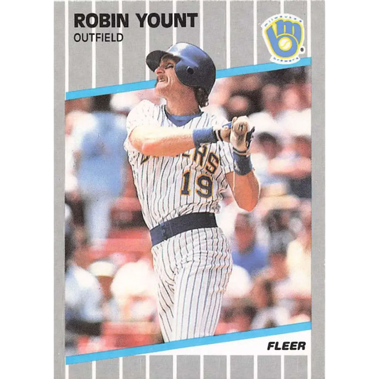 1989 Fleer #200 Robin Yount EX Excellent Milwaukee Brewers Baseball Card  Image 1