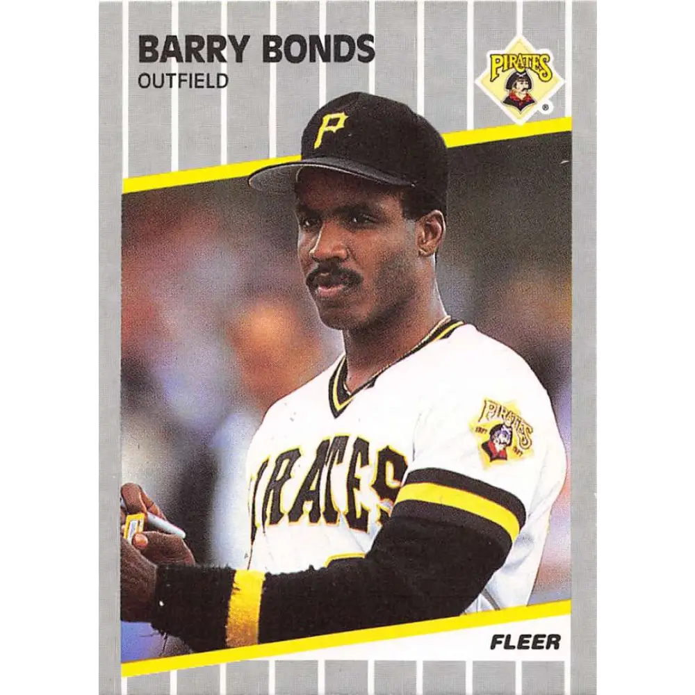 1989 Fleer #202 Barry Bonds EX Excellent Pittsburgh Pirates Baseball Card  Image 1