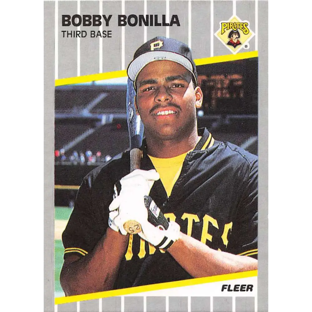 1989 Fleer #203 Bobby Bonilla EX Excellent Pittsburgh Pirates Baseball Card  Image 1