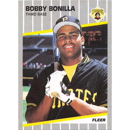 1989 Fleer #203 Bobby Bonilla EX Excellent Pittsburgh Pirates Baseball Card  Image 1