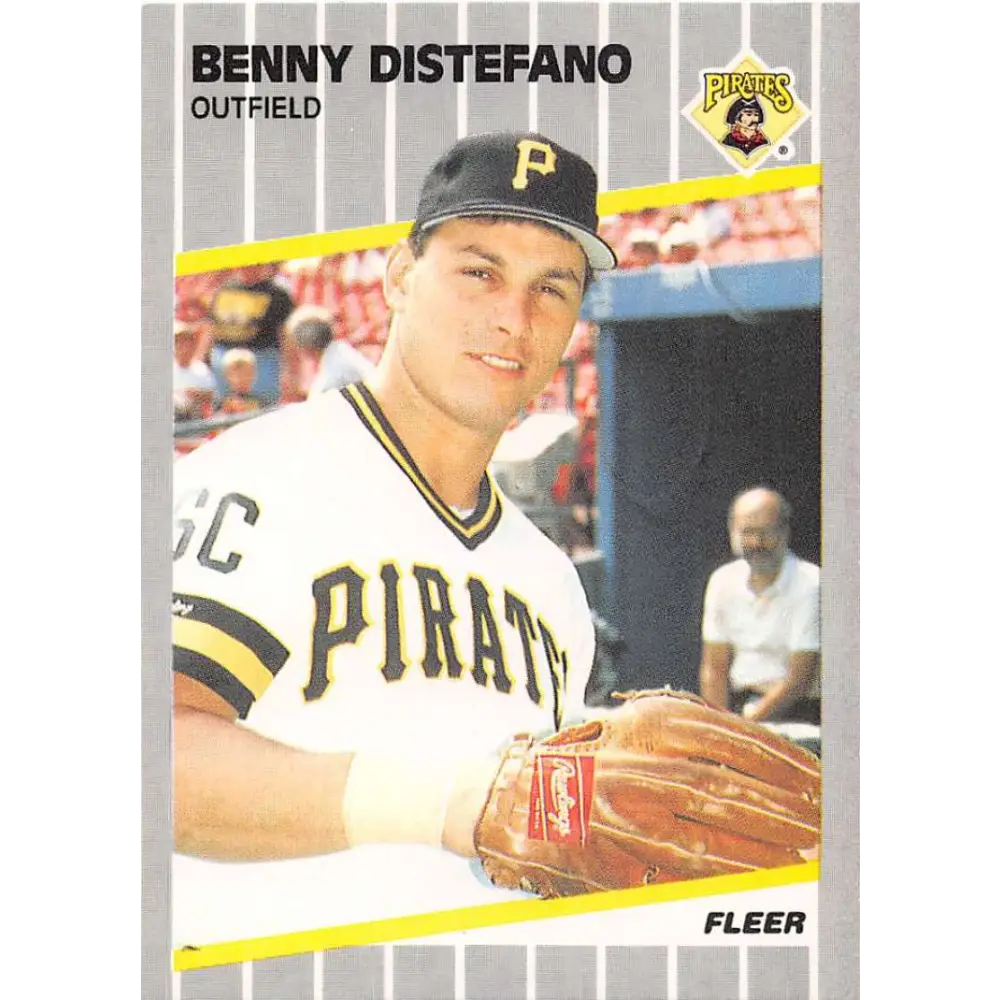 1989 Fleer #205 Benny Distefano EX Excellent Pittsburgh Pirates Baseball Card  Image 1
