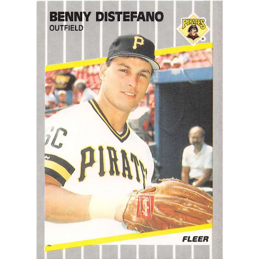 1989 Fleer #205 Benny Distefano EX Excellent Pittsburgh Pirates Baseball Card  Image 1