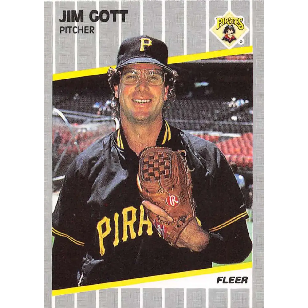 1989 Fleer #210 Jim Gott EX Excellent Pittsburgh Pirates Baseball Card  Image 1