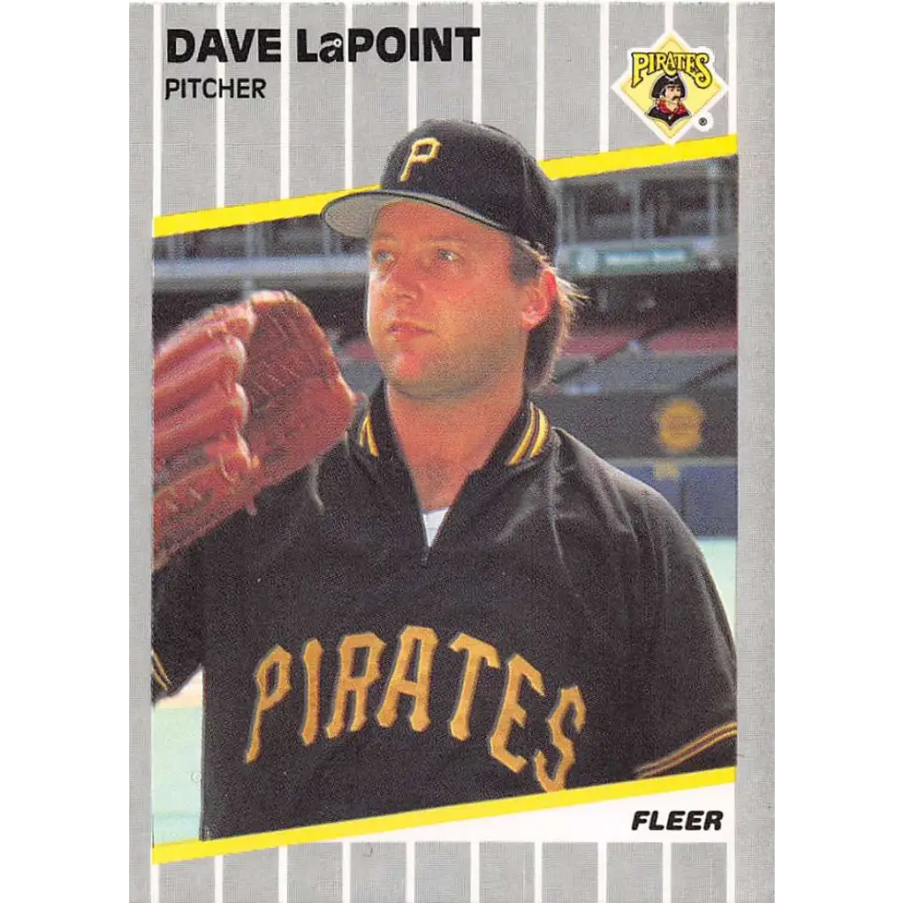 1989 Fleer #212 Dave LaPoint EX Excellent Pittsburgh Pirates Baseball Card  Image 1