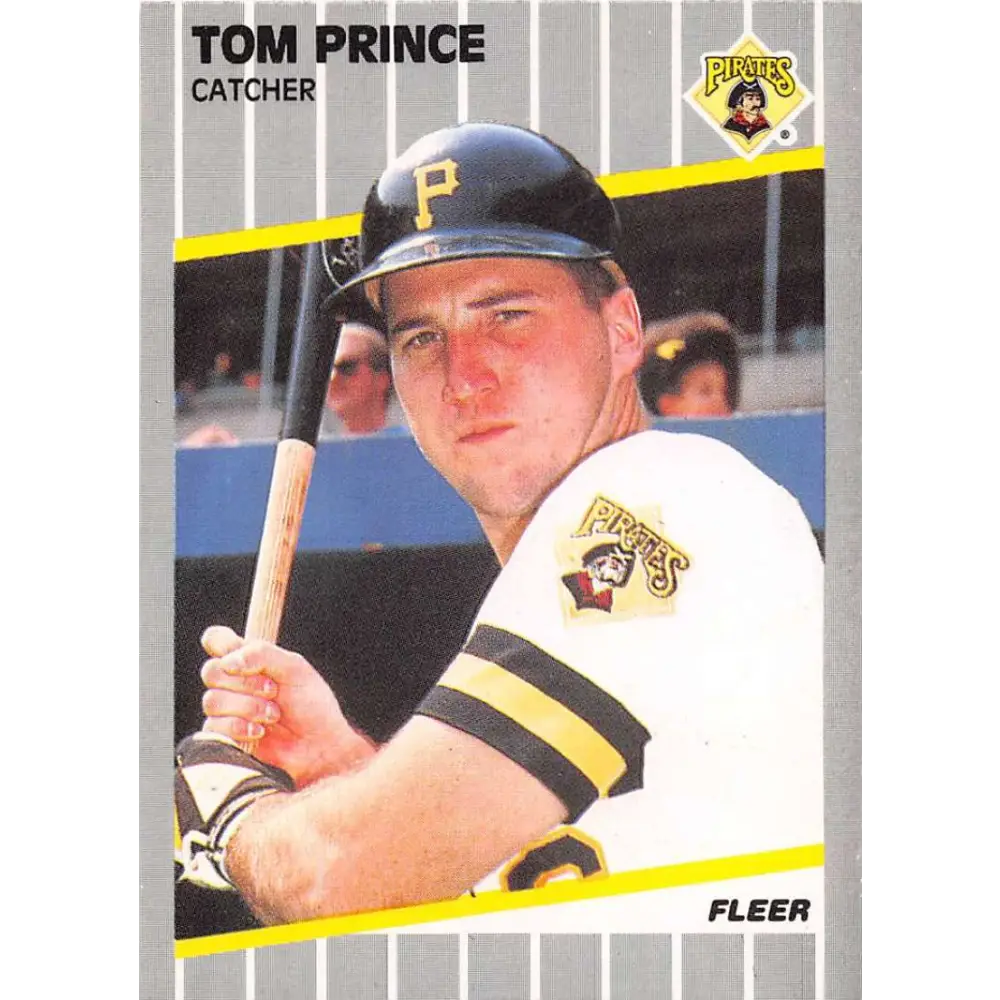 1989 Fleer #217 Tom Prince EX Excellent Pittsburgh Pirates Baseball Card  Image 1