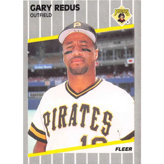 1989 Fleer #218 Gary Redus EX Excellent Pittsburgh Pirates Baseball Card  Image 1