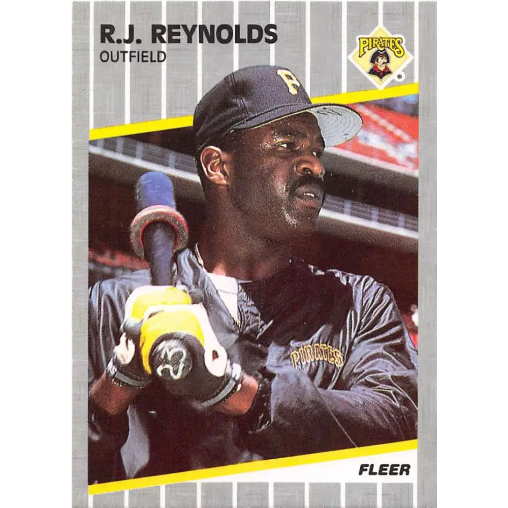 1989 Fleer #219 R.J. Reynolds EX Excellent Pittsburgh Pirates Baseball Card  Image 1