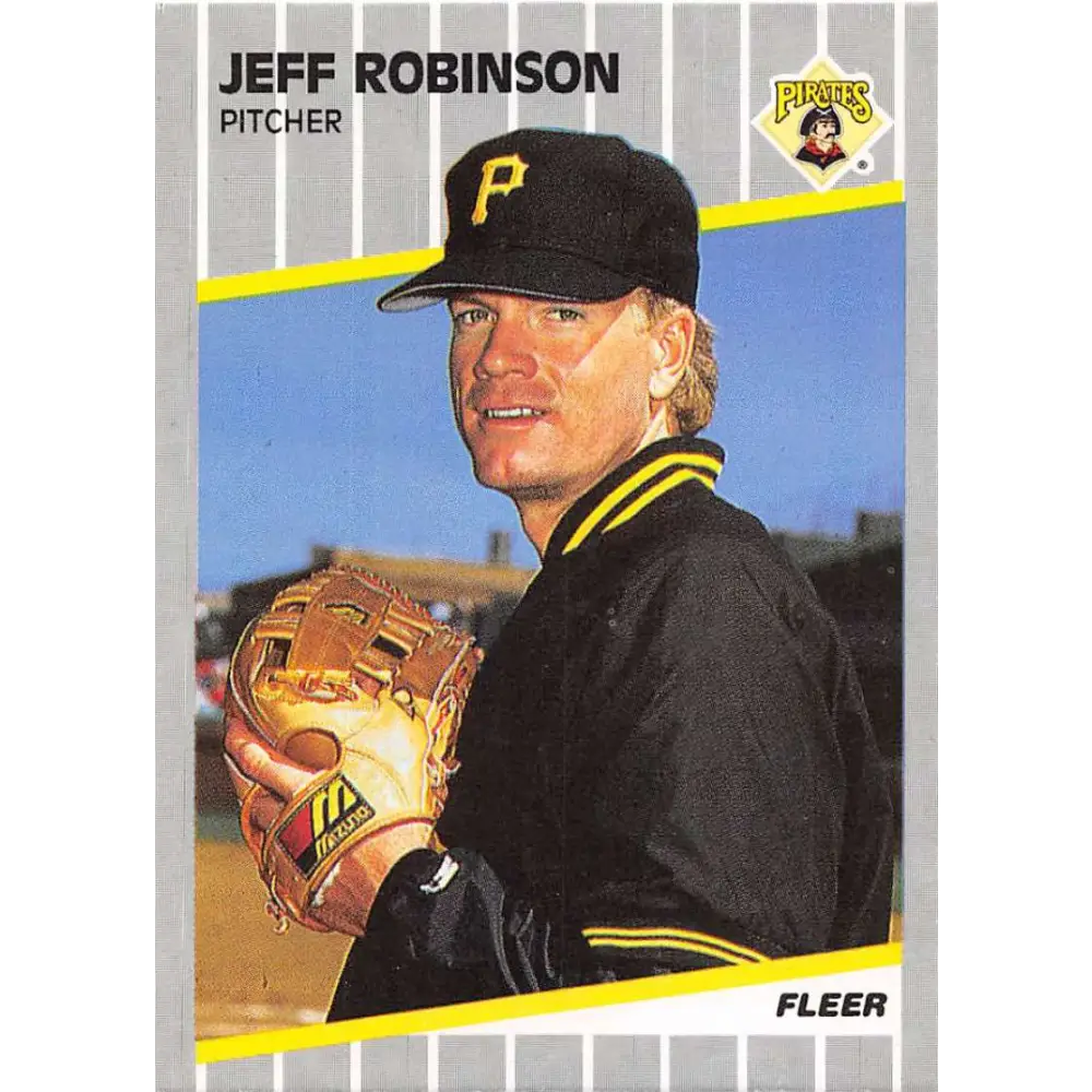 1989 Fleer #220 Jeff Robinson EX Excellent Pittsburgh Pirates Baseball Card  Image 1