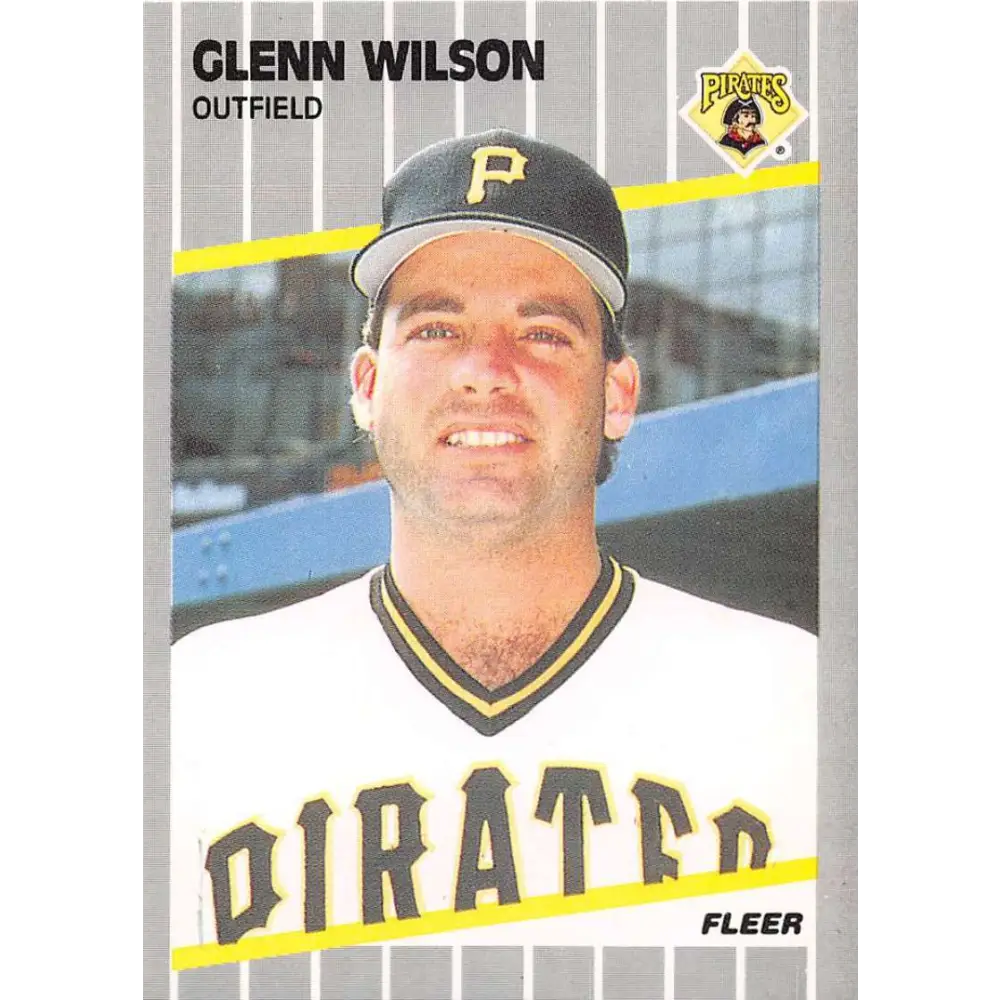 1989 Fleer #224 Glenn Wilson EX Excellent Pittsburgh Pirates Baseball Card  Image 1