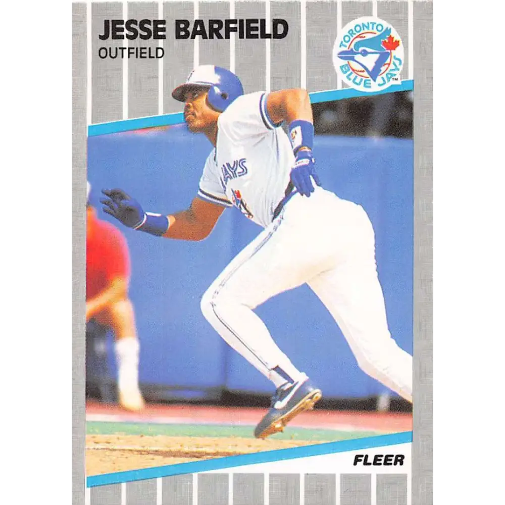 1989 Fleer #225 Jesse Barfield EX Excellent Toronto Blue Jays Baseball Card  Image 1
