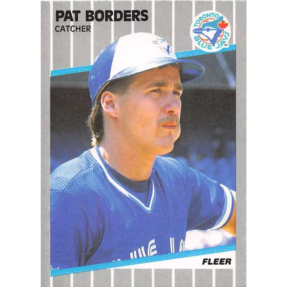 1989 Fleer #227 Pat Borders EX Excellent RC Rookie Toronto Blue Jays Baseball Card  Image 1