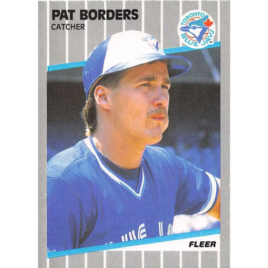 1989 Fleer #227 Pat Borders EX Excellent RC Rookie Toronto Blue Jays Baseball Card  Image 1
