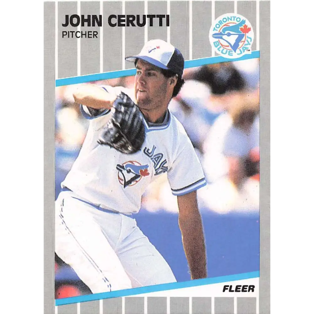 1989 Fleer #228 John Cerutti EX Excellent Toronto Blue Jays Baseball Card  Image 1