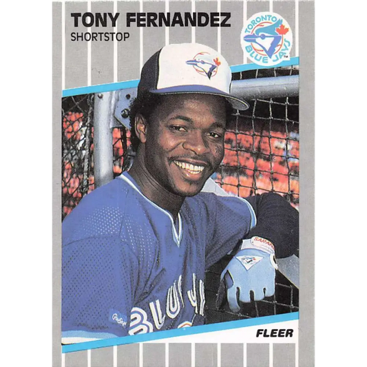 1989 Fleer #231 Tony Fernandez EX Excellent Toronto Blue Jays Baseball Card  Image 1