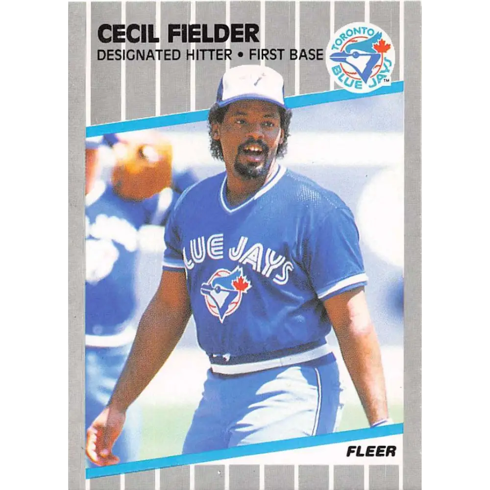 1989 Fleer #232 Cecil Fielder EX Excellent Toronto Blue Jays Baseball Card  Image 1