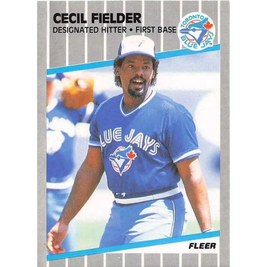 1989 Fleer #232 Cecil Fielder EX Excellent Toronto Blue Jays Baseball Card  Image 1