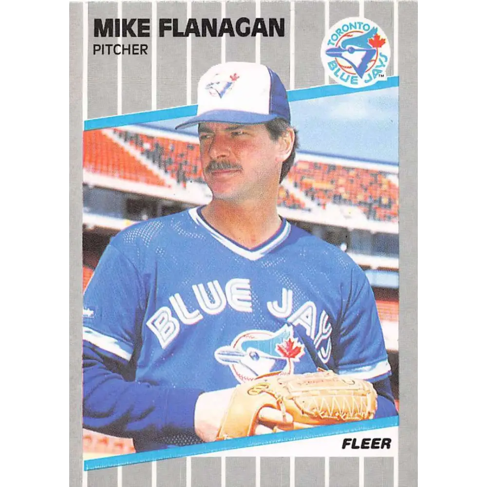 1989 Fleer #233 Mike Flanagan EX Excellent Toronto Blue Jays Baseball Card  Image 1
