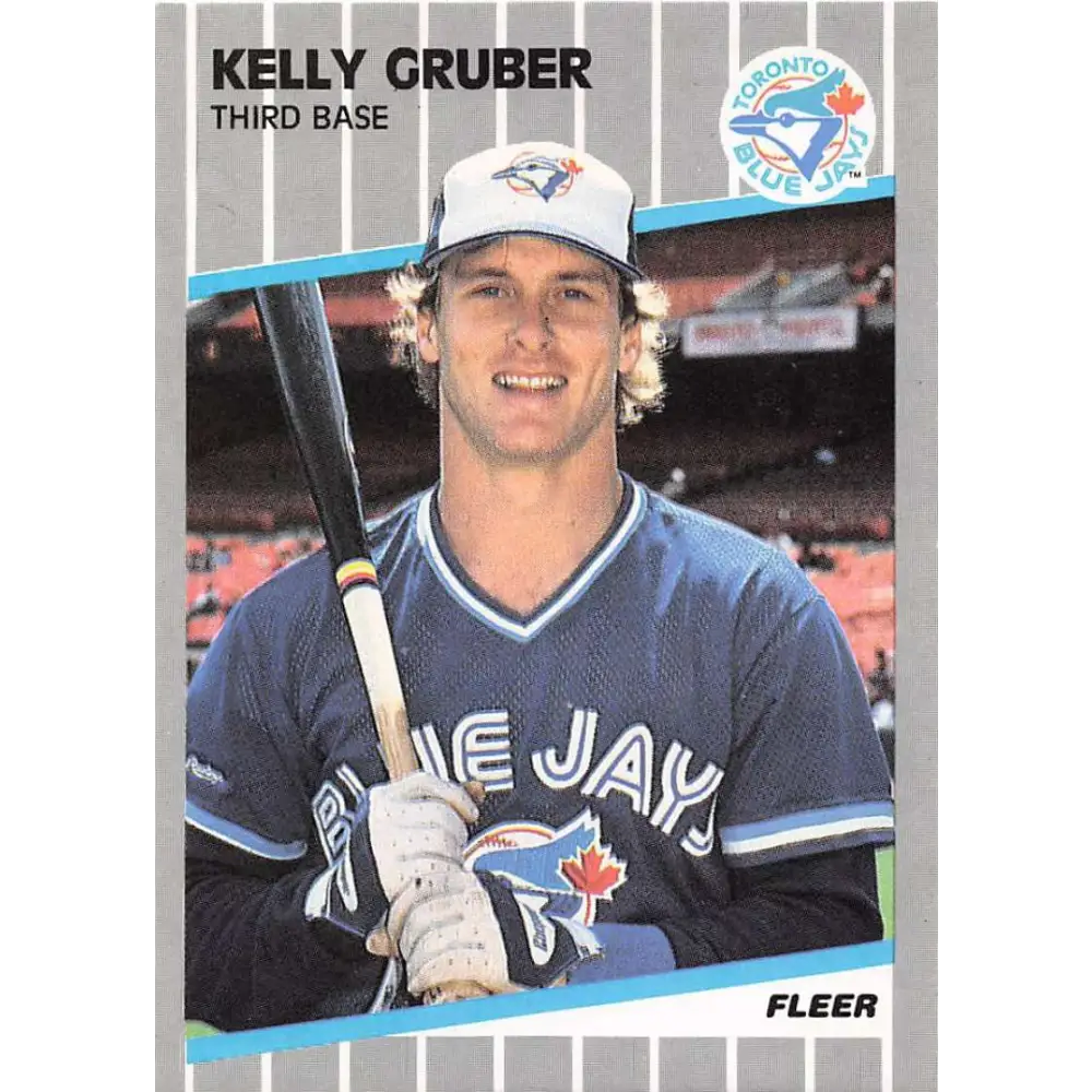 1989 Fleer #234 Kelly Gruber EX Excellent Toronto Blue Jays Baseball Card  Image 1