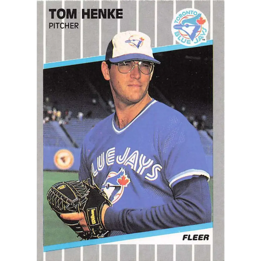 1989 Fleer #235 Tom Henke EX Excellent Toronto Blue Jays Baseball Card  Image 1