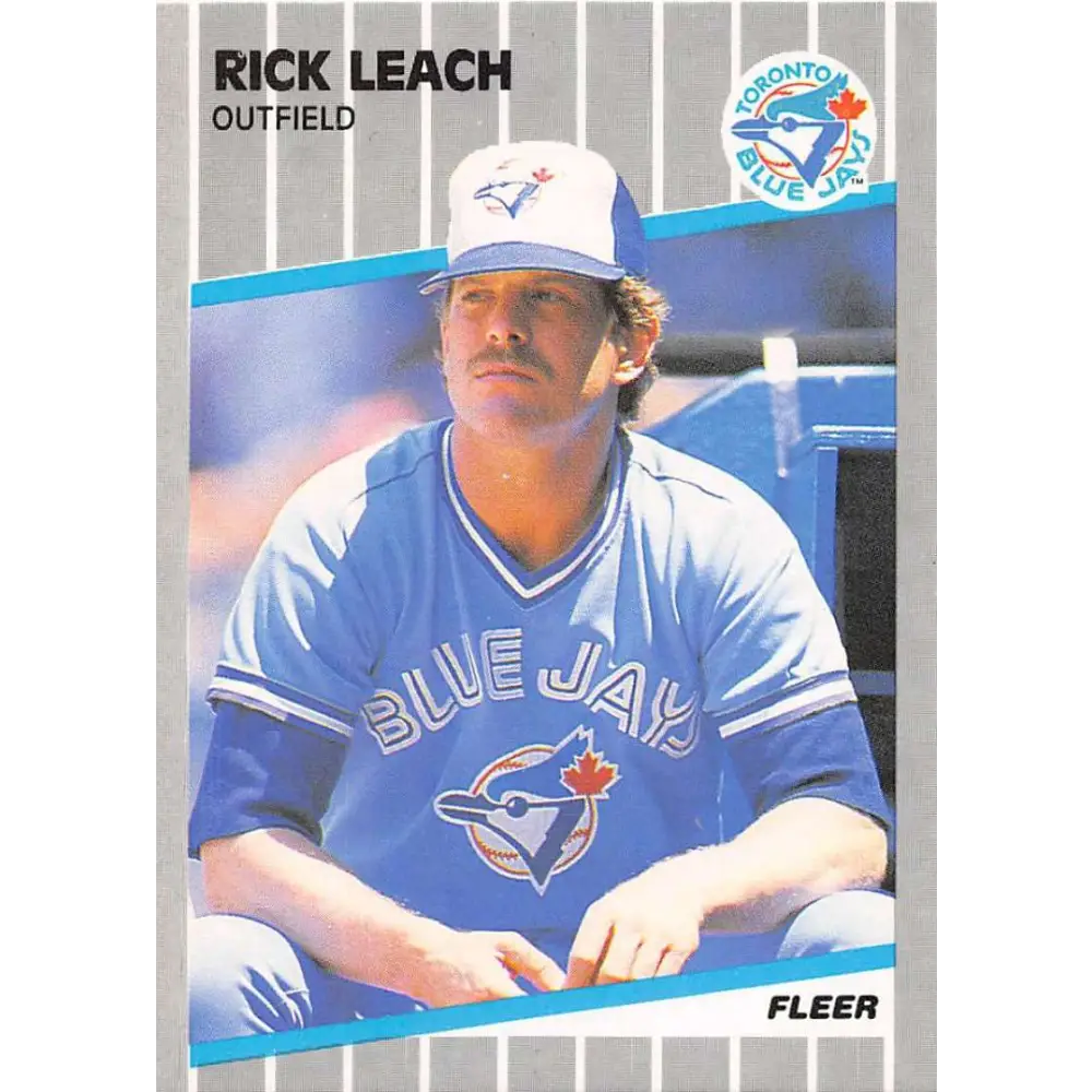 1989 Fleer #237 Rick Leach EX Excellent Toronto Blue Jays Baseball Card  Image 1