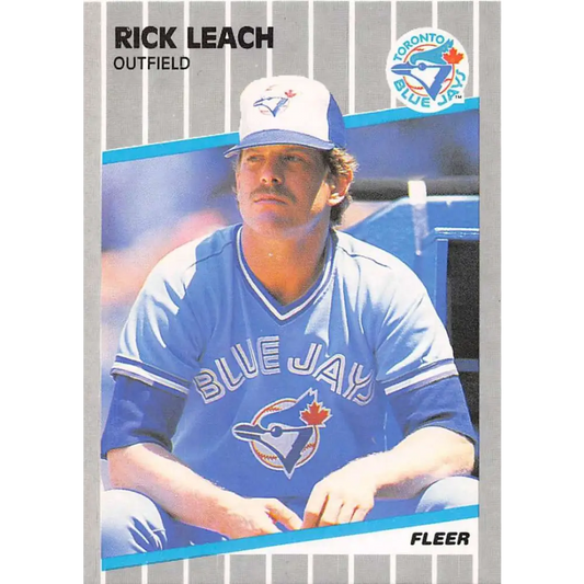 1989 Fleer #237 Rick Leach EX Excellent Toronto Blue Jays Baseball Card  Image 1