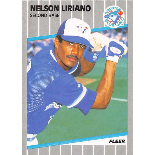 1989 Fleer #239 Nelson Liriano EX Excellent Toronto Blue Jays Baseball Card  Image 1