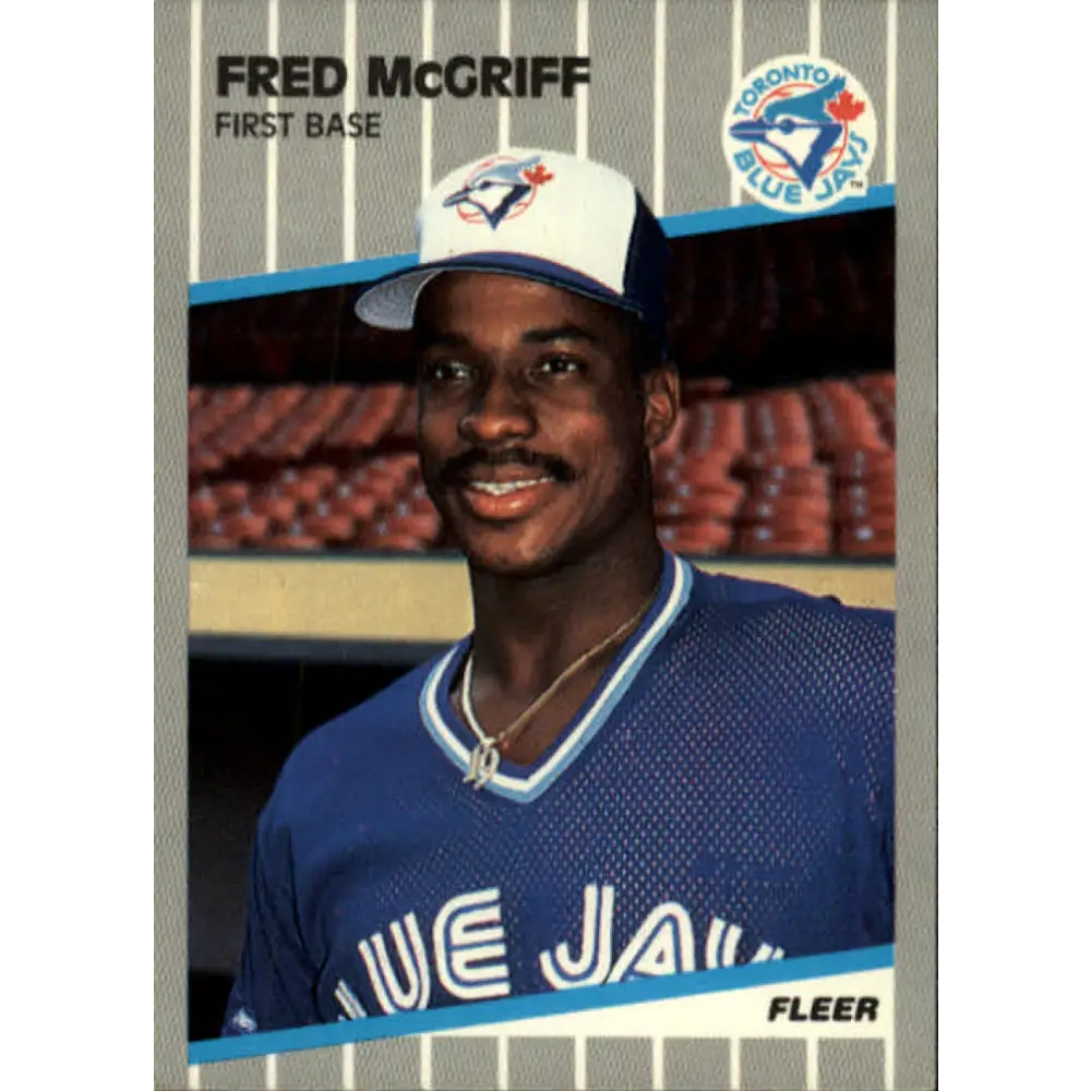 1989 Fleer #240 Fred McGriff EX Excellent Toronto Blue Jays Baseball Card  Image 1