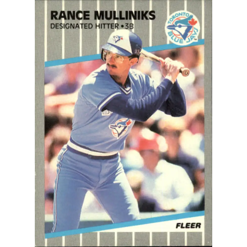 1989 Fleer #242 Rance Mulliniks EX Excellent Toronto Blue Jays Baseball Card  Image 1