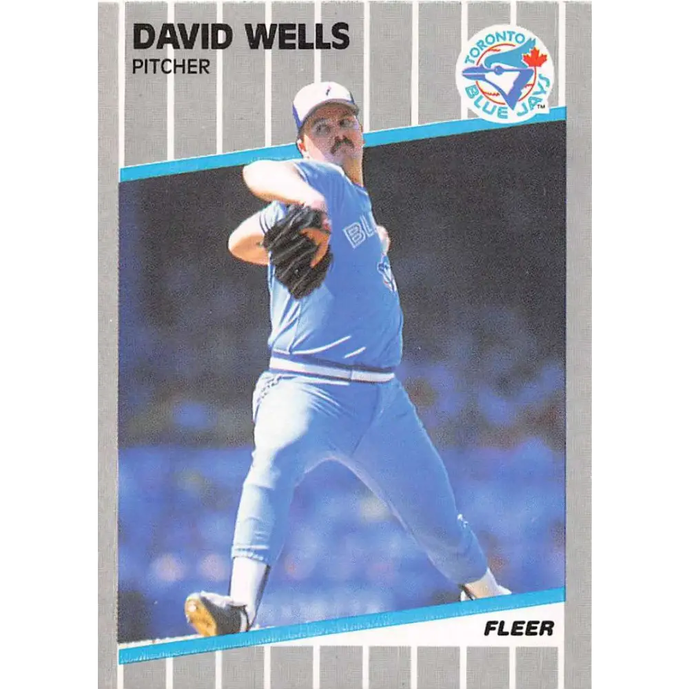 1989 Fleer #247 David Wells EX Excellent Toronto Blue Jays Baseball Card  Image 1