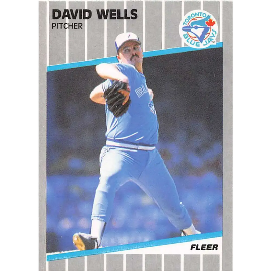 1989 Fleer #247 David Wells EX Excellent Toronto Blue Jays Baseball Card  Image 1