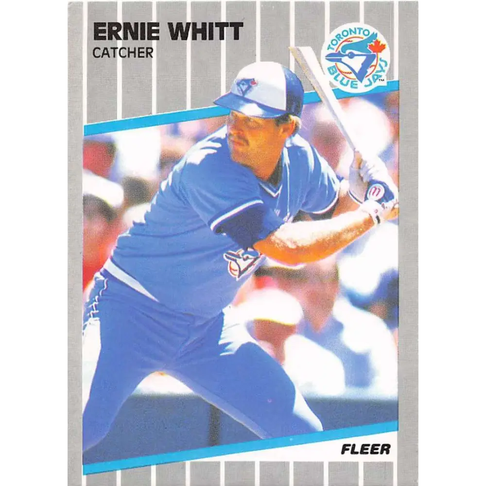 1989 Fleer #248 Ernie Whitt EX Excellent Toronto Blue Jays Baseball Card  Image 1